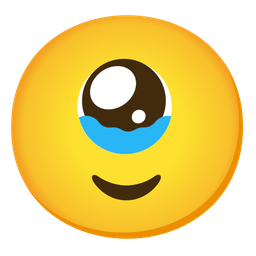 eye and face holding back tears