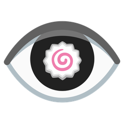 eye and fish cake with swirl