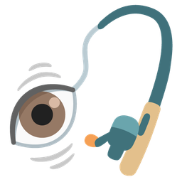 eye and fishing pole