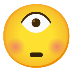 eye and flushed face