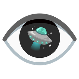 eye and flying saucer