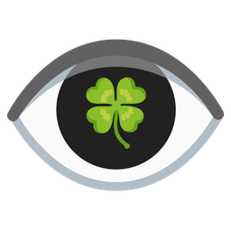 eye and four leaf clover