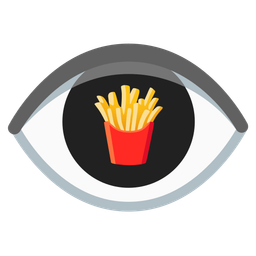 eye and french fries