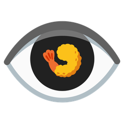 eye and fried shrimp