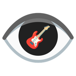 eye and guitar