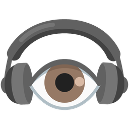 eye and headphone