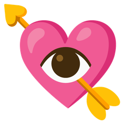 eye and heart with arrow