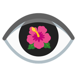 eye and hibiscus