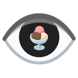eye and ice cream