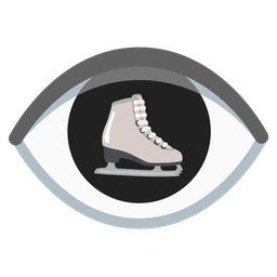 eye and ice skate