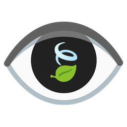 eye and leaf fluttering in wind