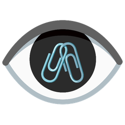 eye and linked paperclips