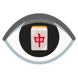 eye and mahjong red dragon