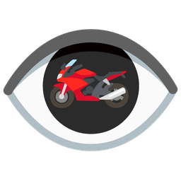 eye and motorcycle