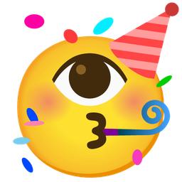 eye and partying face