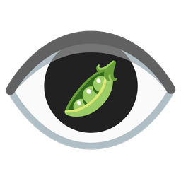 eye and pea pod