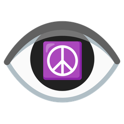 eye and peace symbol