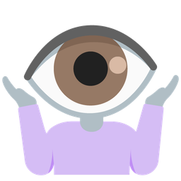 eye and person shrugging