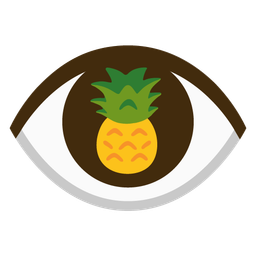 eye and pineapple
