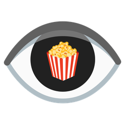 eye and popcorn