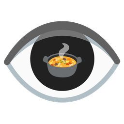eye and pot of food