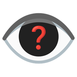 eye and red question mark