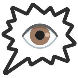 eye and right anger bubble