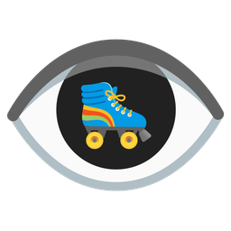 eye and roller skate