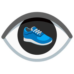 eye and running shoe