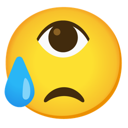 eye and sad but relieved face