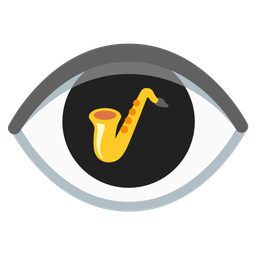 eye and saxophone