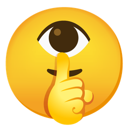 eye and shushing face