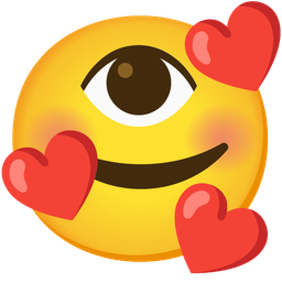 Eye and Smiling face with hearts