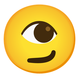 eye and smirking face