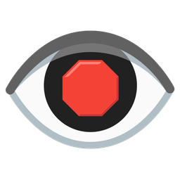 eye and stop sign