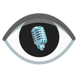 eye and studio microphone