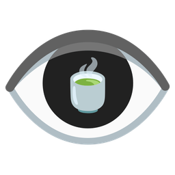 eye and teacup without handle
