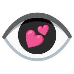 eye and two hearts