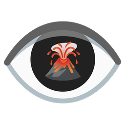 eye and volcano