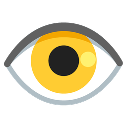 eye and yellow heart