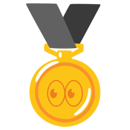 eyes and 1st place medal