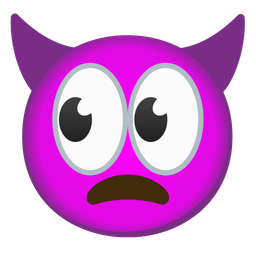 eyes and angry face with horns