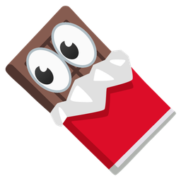 eyes and chocolate bar