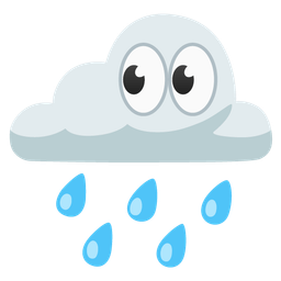 eyes and cloud with rain