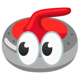 eyes and curling stone