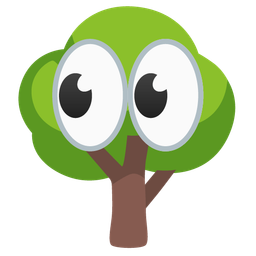 eyes and deciduous tree