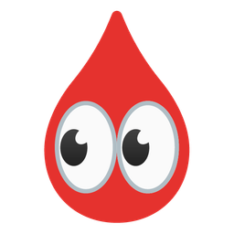 eyes and drop of blood