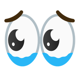 eyes and face holding back tears