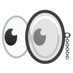 eyes and face with monocle