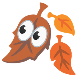 eyes and fallen leaf